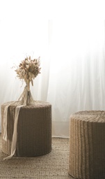 PUFF YUTE NATURAL CILINDRICO