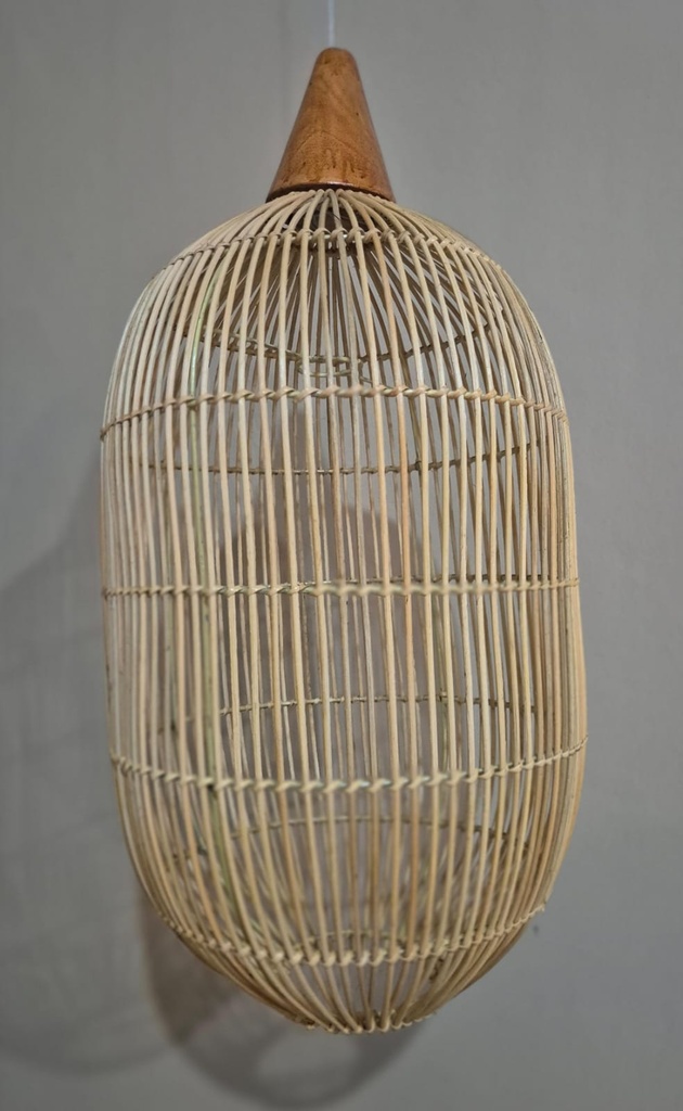 PANTALLA KAPSUL C/MADERA NATURAL 30X60