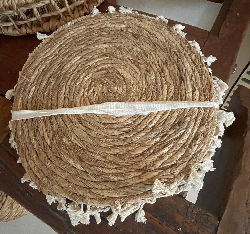 INDIVIDUAL DE YUTE TEJIDO - CRUDO