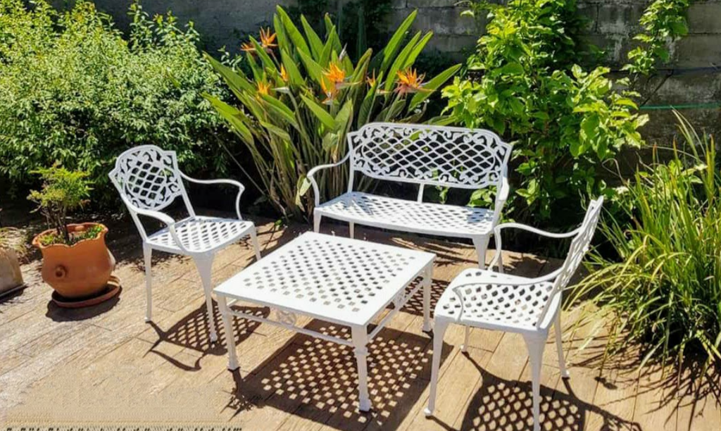 JUEGO DE JARDIN LIVING CHATEAUX DE FUNDICION DE ALUMINIO