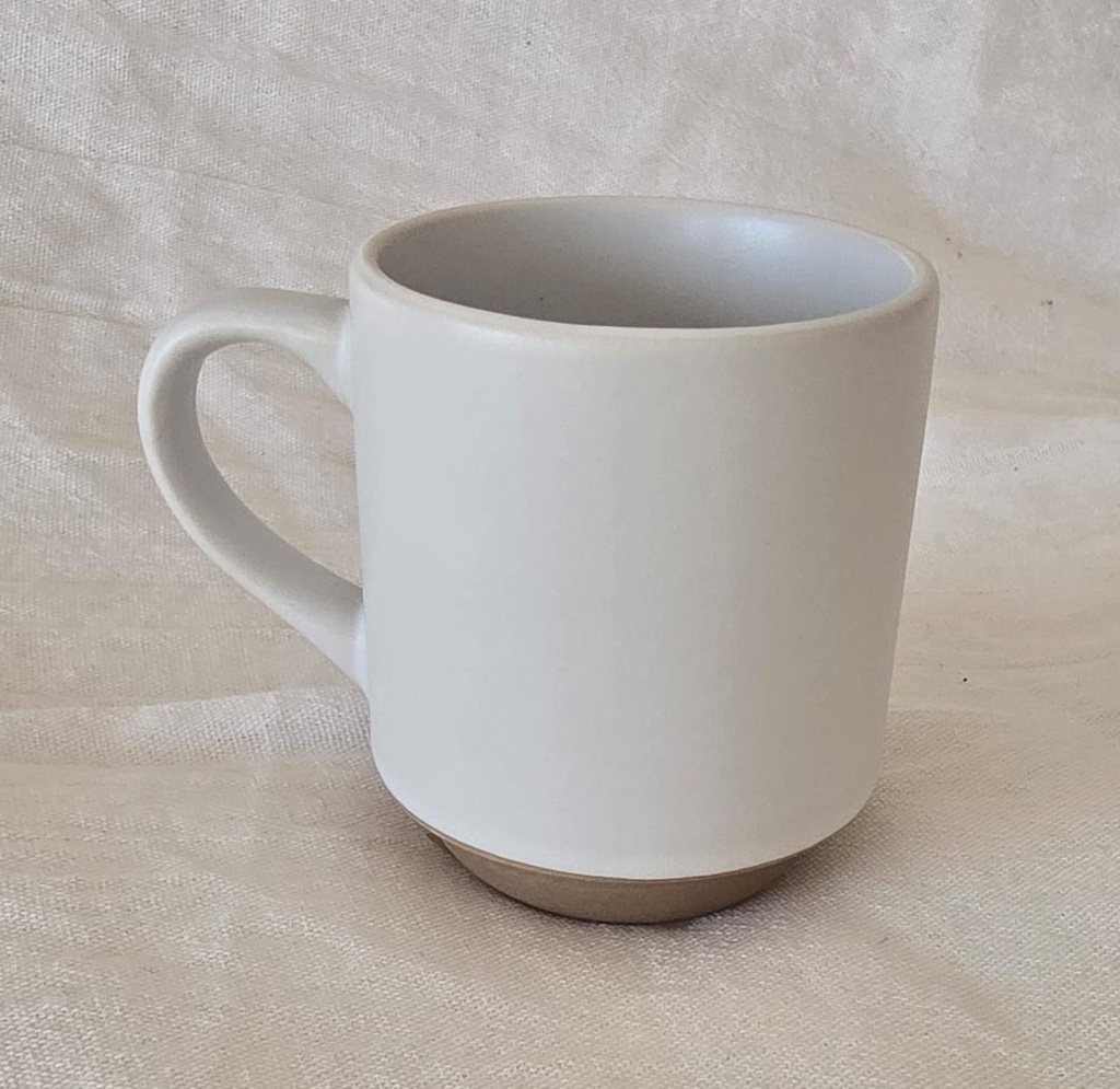 MUG DE CERAMICA 400CC CON BASE COLORES SURTIDOS