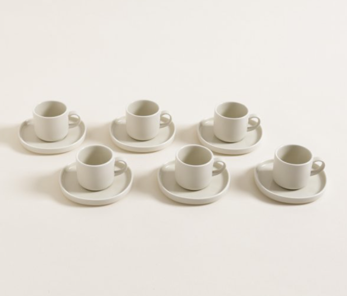 TAZA Y PLATO COPENHAGUE LIGHT 100 ML