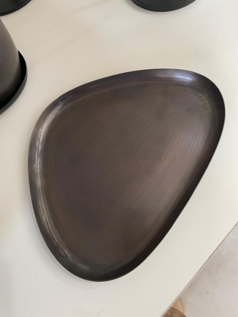 BANDEJA TRIANGULAR CHICA - BRONCE
