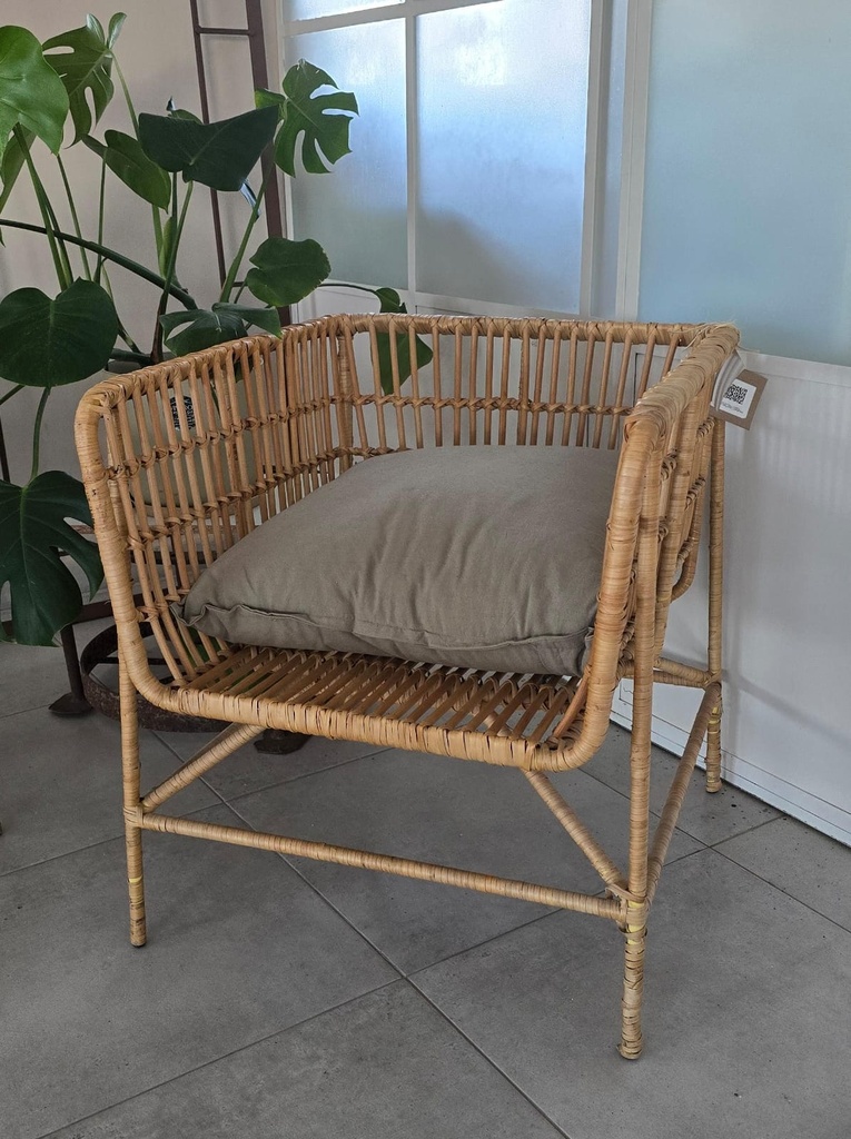 SILLON RATTAN 1 CUERPO - ESTRUCTURA CAÑO - IMPORTADO