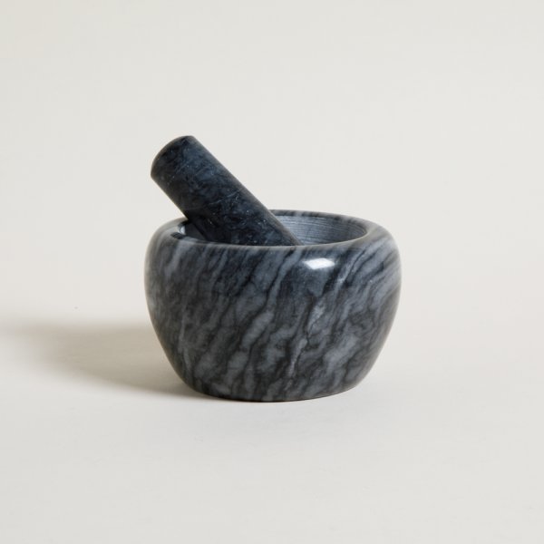 MORTERO ANCHO ANDHRA DE MARMOL NEGRO 13,5x8CM