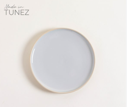 PLATO PLAYO KORBA GRIS CLARO BRILLANTE CON BEIGE 27 CM