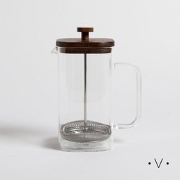 [0410010] CAFETERA CON EMBOLO TAPA ACACIA 1000 ML - VASSA