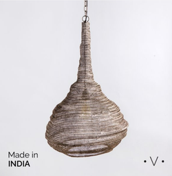 LAMPARA COLGANTE MADHUR SILVER ANTIQUE 72X50 CM