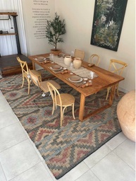 ALFOMBRA YUTE + ALGODON PINTADO ESTILO KLEIN 275 X 365 IMPORTADO USA