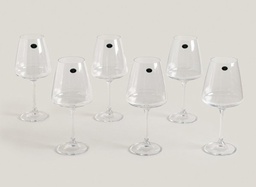 SET X 6 COPAS DE CRISTAL DE BOHEMIA CORVUS 570 ML