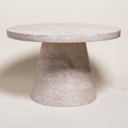 MESA BAJA REDONDA TRAVERTINO 50X80 CM