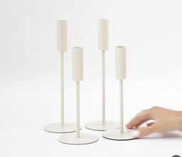 CANDELABRO THICK SMALL OPAQUE WHITE