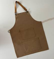 DELANTAL CUERO MARRON PATINADO
