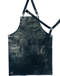 DELANTAL CUERO NEGRO PATINADO