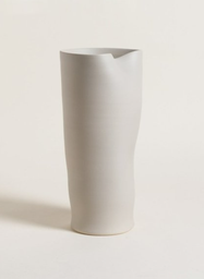 FLORERO DENTED CREAM 35X18 CM