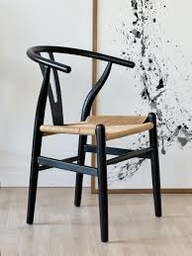 [MUE007] SILLA WISHBONE NEGRA / NATURAL